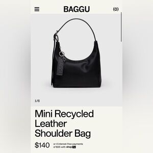 Baggu Mini Recycled Leather Shoulder Bag